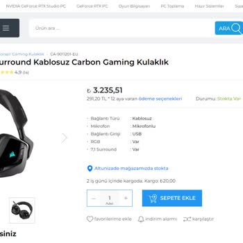 Corsair Değişim Sürecindeki Cihaz