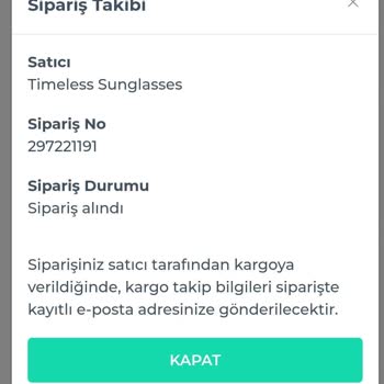 Timelessbags (Instagram: timelessturkiye) Timeless Sunglasses Siparişi Beklemesi