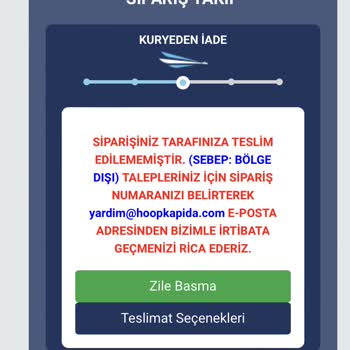 Hoopkapıda Siparişimin Gelmemesi Mağdurum