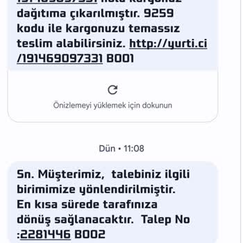Yurtiçi Kargo 'da Teslim Edilmemiş Gönderi