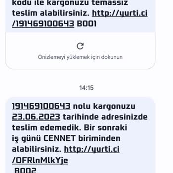 Yurtiçi Kargo 'da Teslim Edilmemiş Gönderi