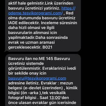 Teşvik Programı Yanlış Alım Haberi