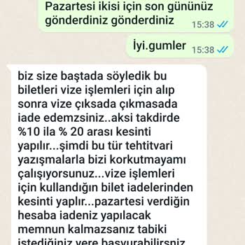 Ulusoy Turizm Para İadesi Yapılmaması Hakaret Edilmesi