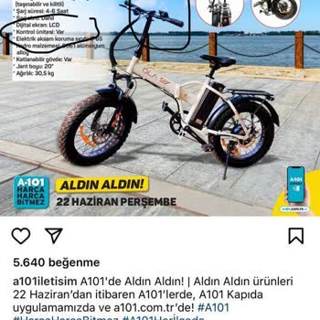 A101 Ola Marka Elektrikli Bisiklet Katalog Yanıltması
