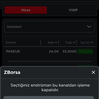 Ziraat Yatırım Z Borsa İşlem Sorunu