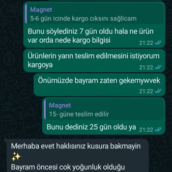 Mila Events Magnet Siparişi İçin 35 Gün Bekledim, Para İadesi İstiyorum