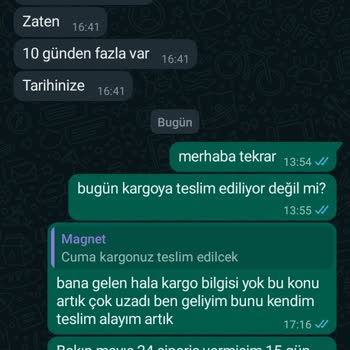 Mila Events Magnet Siparişi İçin 35 Gün Bekledim, Para İadesi İstiyorum