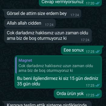 Mila Events Magnet Siparişi İçin 35 Gün Bekledim, Para İadesi İstiyorum