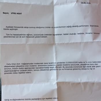 Orion AVM Ayakkabı Dikiş Açılması Mağduriyeti