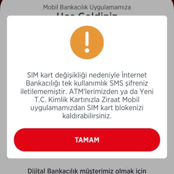 Ziraat Bankası Sim Kart Blokesi Hatası