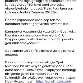 Migros Yapmaz Öyle İtibar Ediyorum Ama Opet Yapar Daha Önce De Yaptı.