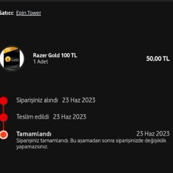 Vodafone Razer Gold Pin Aldım Fakat Çalışmıyor