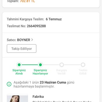 Trendyol Siparişimin İptal Edilmesi