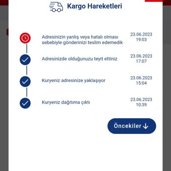 Aras Kargo Yanlış Veya Hatalı Adres