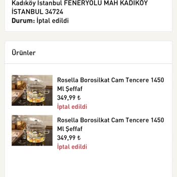English Home Siparişlerimi İptal Ediyor