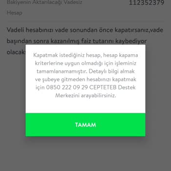 CepteTeb Açık Hesap Saçmalığı