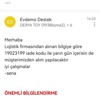 Evdemo Değişimi Ve Ürün Satışı Arkasında Durmamanız