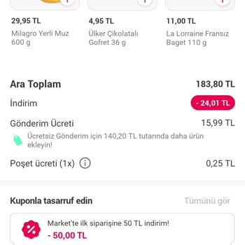 Yemeksepeti Ürün Fiyat Tutarsızlığı