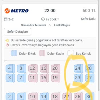 Metro Turizm Obilet'ten Almış Olduğum Metro Aracı Koltukların Yerini Değiştiriyor!