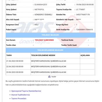 Aras Kargo Kargom Şubede Bekletiliyor Günlerdir!