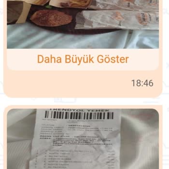 Trendyol Yemek Köfteci Yusuf Sahrayıcedit Şubesinden Verilen Sipariş