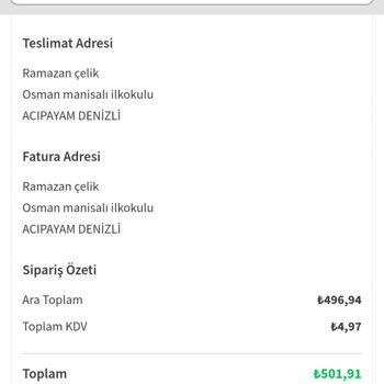 Onur Market Sipariş Eksikliği Ve Müşteri Temsilciliğine Ulaşılamaması