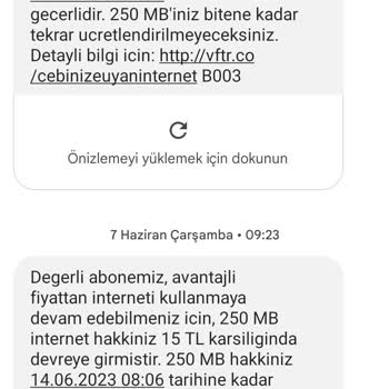 Vodafone Faturasız Hat Aşınım Ücreti Alımı