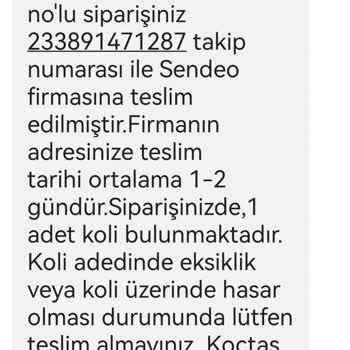 Koçtaş Sendeo Kargoda Kaybolan Kargom