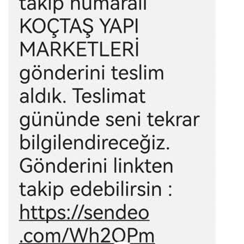 Koçtaş Sendeo Kargoda Kaybolan Kargom