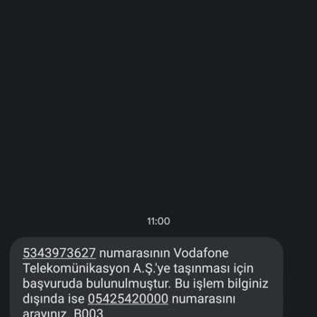 Vodafone Hat Taşıma İşlemi İptali