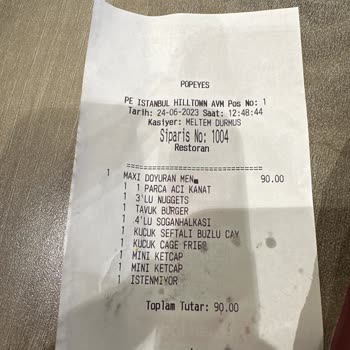 Popeyes Hilltown AVM'de Buz Gibi Yemekler Ve Eksiklikler