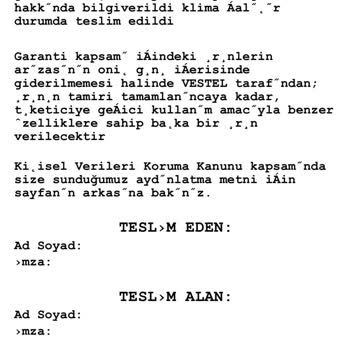 Garantili Vestel Klima Arızası Ve İstenilen Ücret.