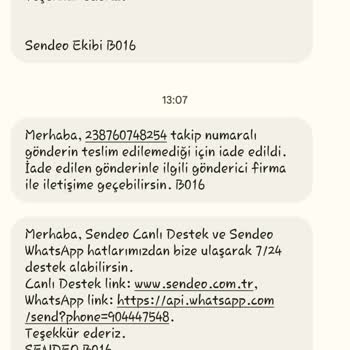 Sendeo Kendi Kendilerine İade Başlatmaları