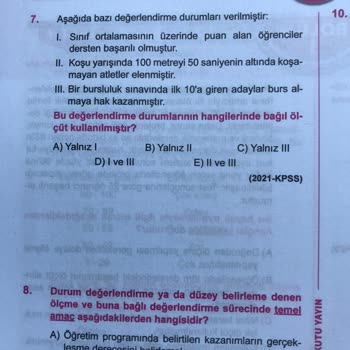 İnformal Yayınları Hatalı Cevap Anahtarı