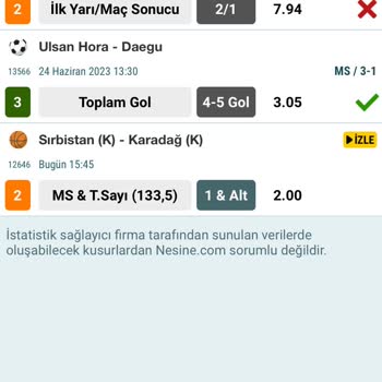 Nesine 2/1, İy 2 MS 1 Olmasına Rağmen Kaybetti Diyor