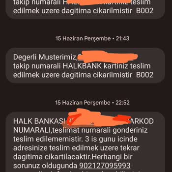 AGT Kurye Halkbank Kredi Kartımı Haftalardır Getirmiyor