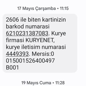 Kuryenet Kart Teslimatı Sorunu
