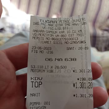 TP Petrol Petrol Ofisinin Panosunda Yazılan Fiyattan Daha Pahalı Yakıt Verilmesi