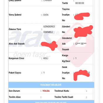 Aras Kargo Kargonun Yanlış Şubeye Gitmesi