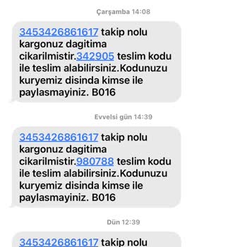 Aras Kargo Dağyaka Şubesi Kargomu Teslim Etmedi