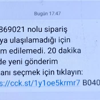 Çiçek Sepeti, Adrese Gidilmeden Gönderilen "teslim Edilemedi" Mesajı