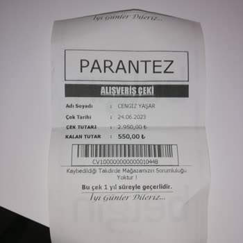 Parantez Giyim Para Üzerini Mağaza Vermiyor