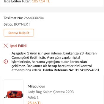 Trendyol Sipariş İptal Ediyor
