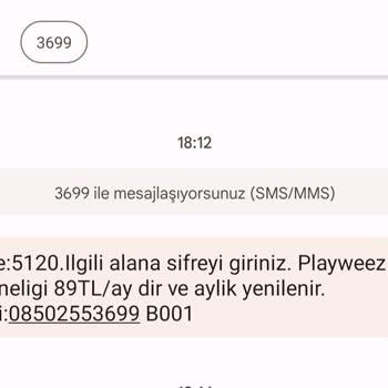 Playweez Aboneliği Hakkında Bilgim Dışında Mesaj Geldi