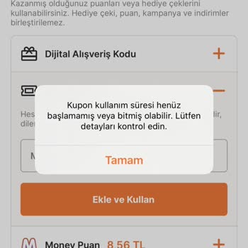 Migros 100 Kodunun Kullanılamaması