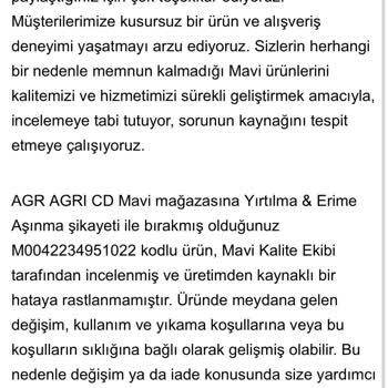 Mavi Kalitesizliği Ve Müşteri Memnuniyetsizliği