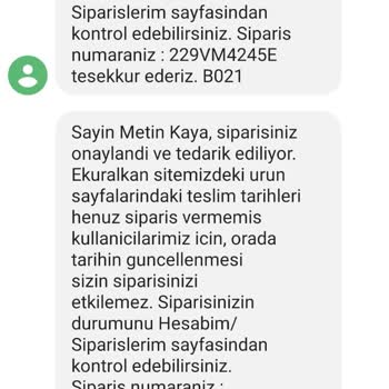 eKuralkan E Kuralkan Adlı Firma Ödemesini Yaptığım Siparişin 17 Gün Sonra İptali