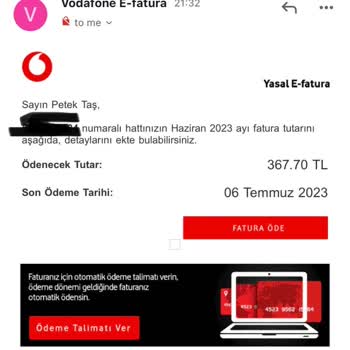 Vodafone Fazla Fatura Ücreti Almaya Çalışıyor