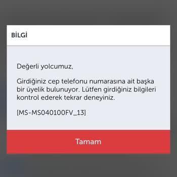 THY MİLES&SMİLES Giriş Yapamıyorum