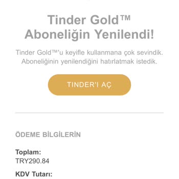 Tinder Aboneliğimi İptal Ettiğim Halde Para Kesmesi